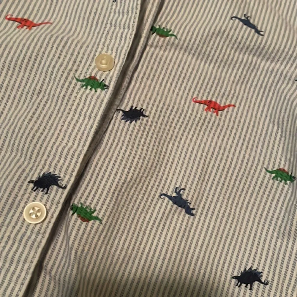 Carters button up Dino shirt